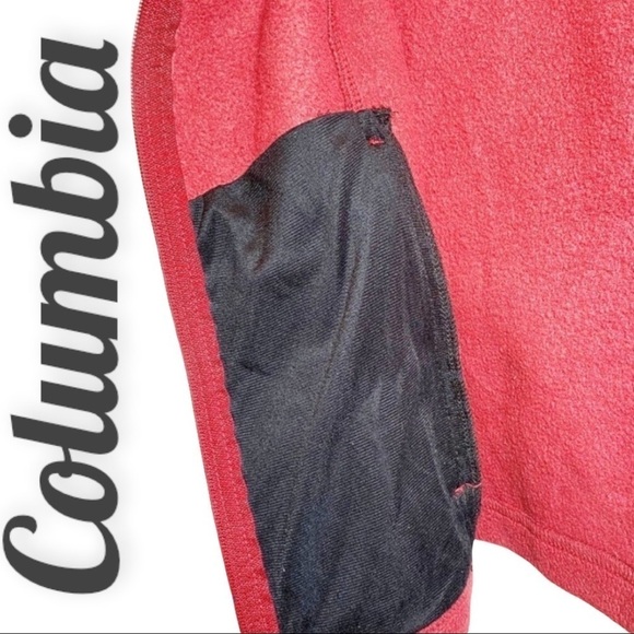 COLUMBIA Full Zip Fleece Mock Neck Vest in Coral, Size XS - Picture 6 of 8